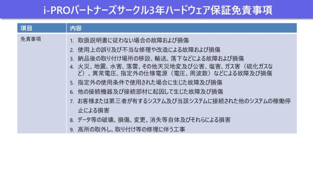 i-PRO3年延長保証4